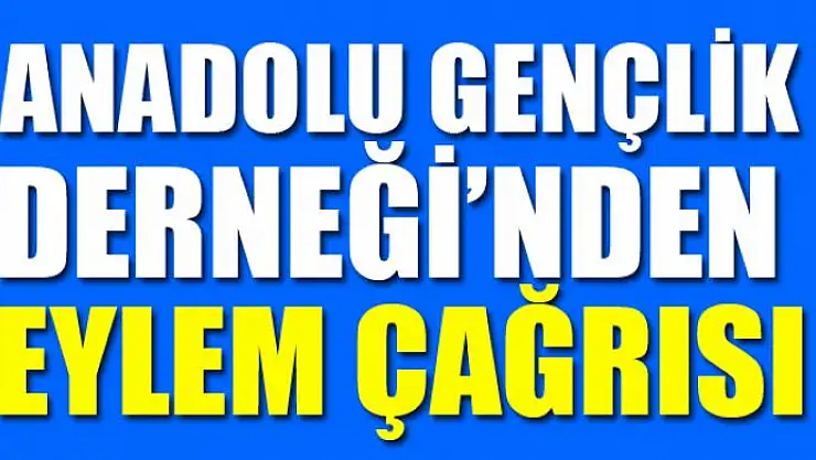 Anadolu Gençlik Derneği Van Şubesinden Eylem Çağrısı
