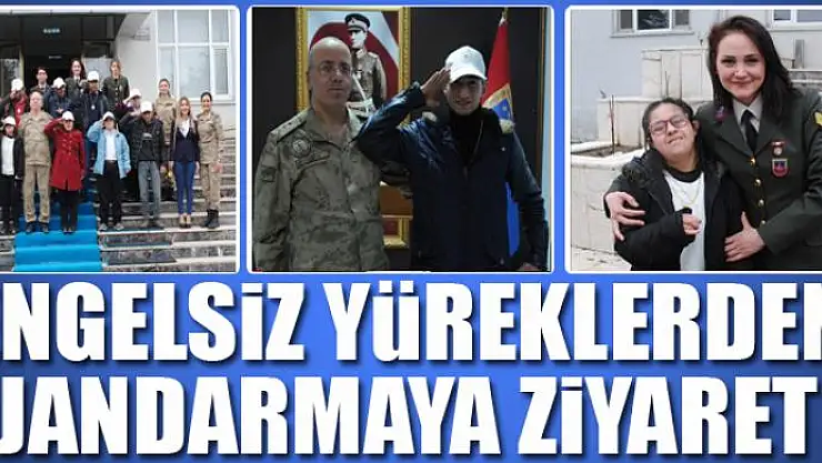 Engelsiz yüreklerden jandarmaya ziyaret