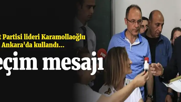 Karamollaoğlu oyunu kullandı