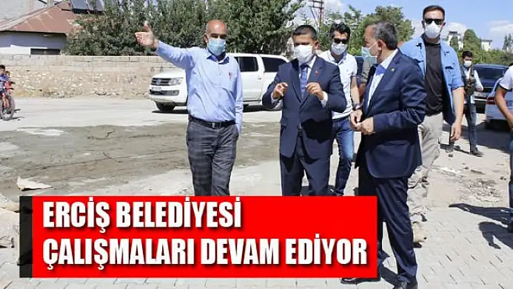 Erciş Belediyesi parke taşı çalışmaları hız kesmeden devam ediyor