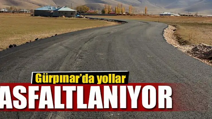 Gürpınar'da yol asfaltlama çalışması