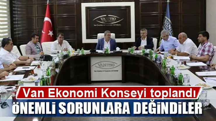 Van Ekonomi Konseyinden aylık olağan toplantı