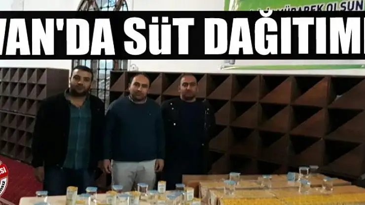  Van'da süt dağıtımı