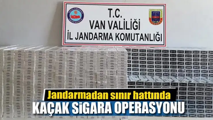 Jandarmadan sınır hattında kaçak sigara operasyonu