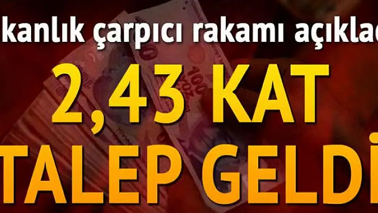 Hazine ve Maliye Bakanlığından VDMK açıklaması: 2,43 kat talep geldi