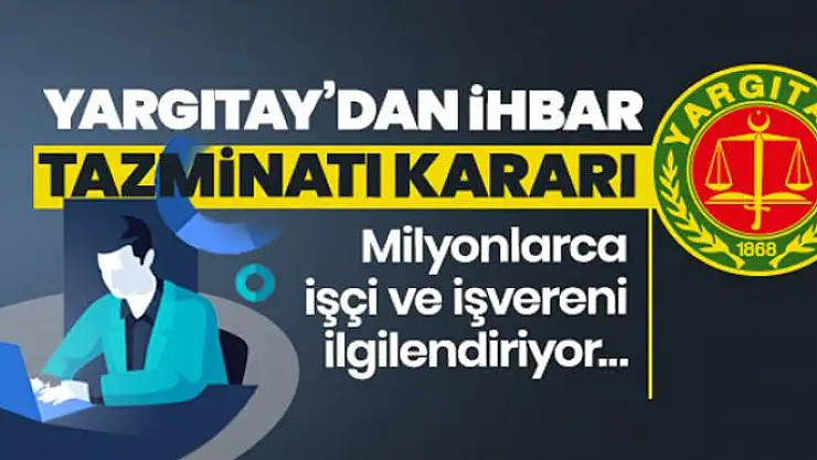 Yargıtay'dan milyonlarca çalışanı ilgilendiren karar: İstifa eden işçiye ihbar tazminatı yok