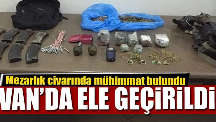 Mezarlık civarında mühimmat bulundu
