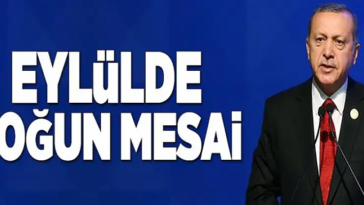 Eylülde yoğun mesai  