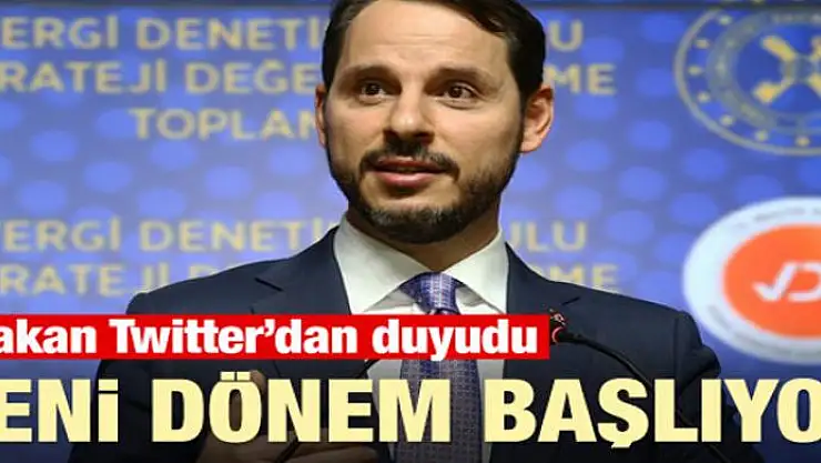 Bakan Albayrak Twitter'dan duyurdu! Yeni dönem başlıyor