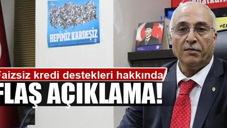 Karael'den KOSGEB'in faizsiz kredi destekleri hakkında flaş açıklama