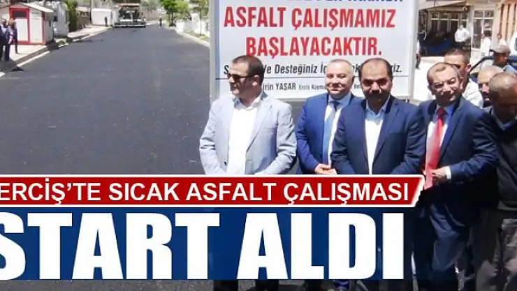 Erciş'te sıcak asfalt çalışması