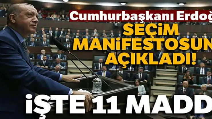 Cumhurbaşkanı Erdoğan AK Parti'nin seçim manifestonu açıkladı