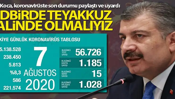Sağlık Bakanı Fahrettin Koca, koronavirüste son durumu açıkladı!