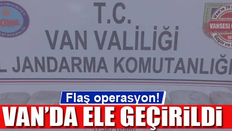 Van'da ele geçirildi
