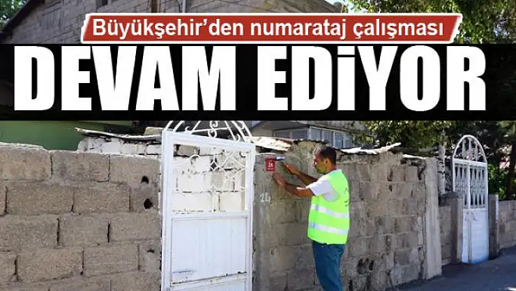 Büyükşehir'den numarataj çalışması