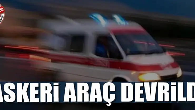 Askeri araç devrildi