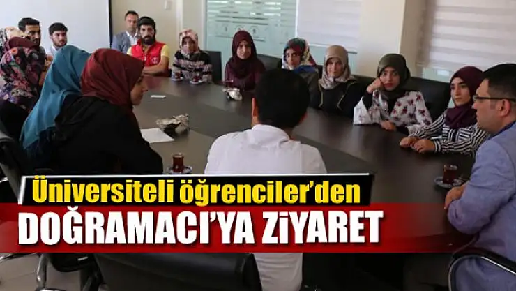 Üniversiteli öğrenciler Kaymakam Doğramacı'yı ziyaret etti