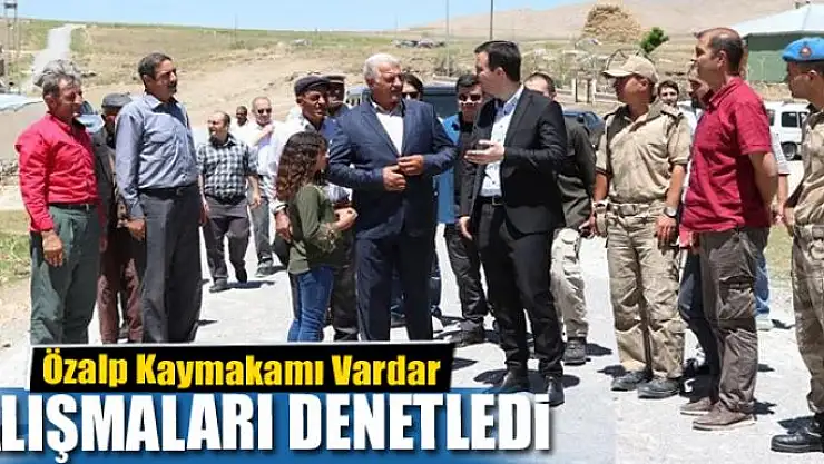 Kaymakam Vardar, çalışmaları denetledi
