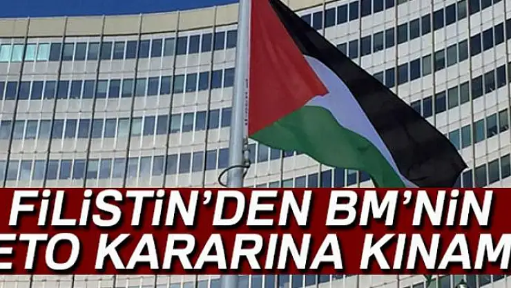 Filistin, Birleşmiş Milletlerin veto kararını kınadı