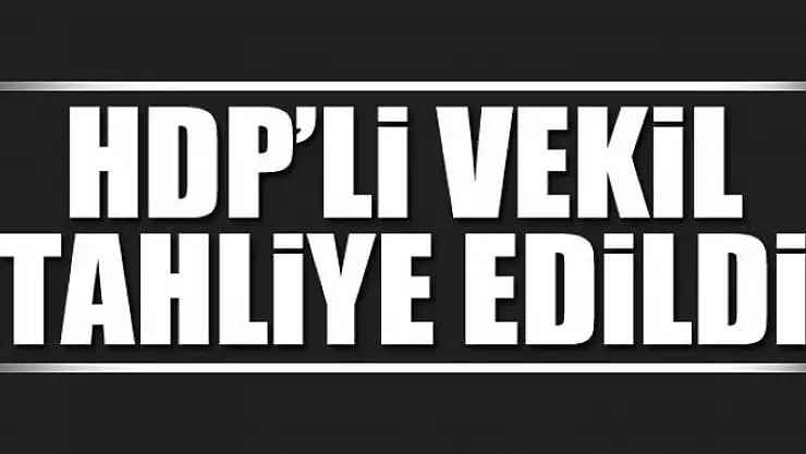 HDP'li vekil tahliye edildi