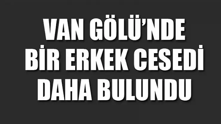 Van Gölü'nde bir erkek cesedi daha bulundu