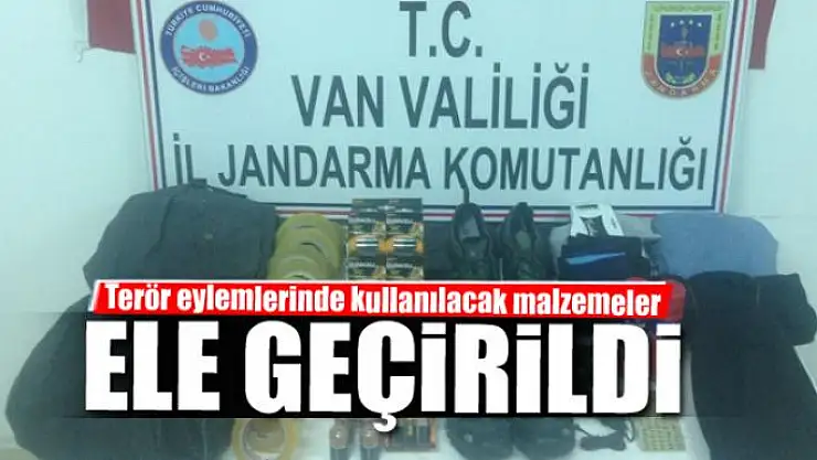 Van'da terör eylemlerinde kullanılacak malzemeler ele geçirildi