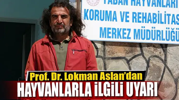 Prof. Dr. Lokman Aslan'dan hayvanlarla ilgili uyarı