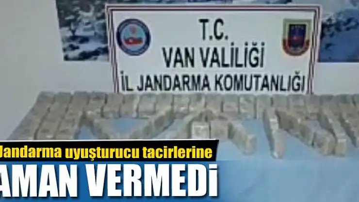 Jandarma uyuşturucu tacirlerine aman vermedi
