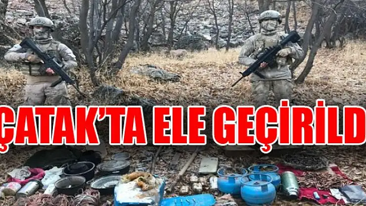 Çatak'ta patlayıcı, elektrikli fünyeler ve 632 mühimmat ele geçirildi
