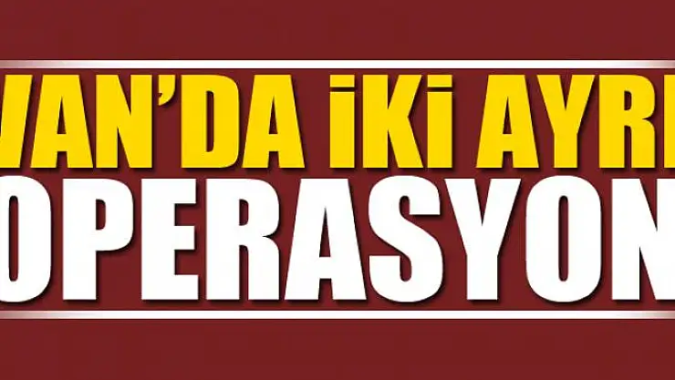 Van'da iki ayrı operasyon