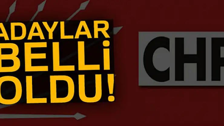 CHP'nin adayları belli oldu!
