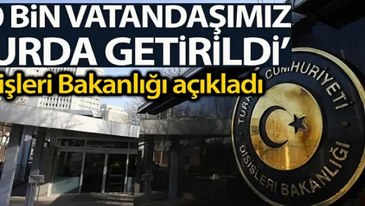 Dışişleri Bakanlığından Covid-19 raporu