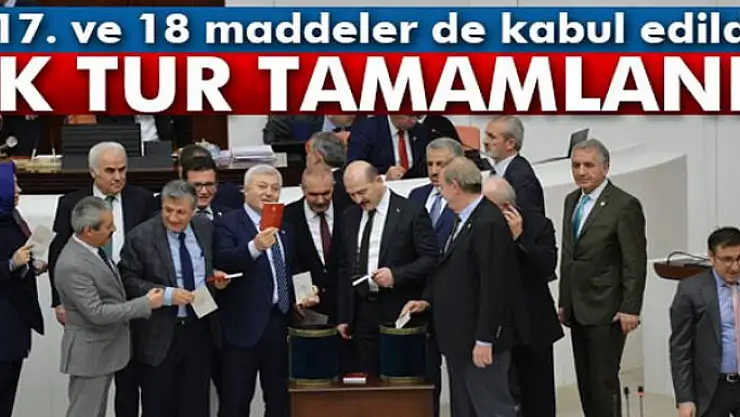 17. ve 18 madde kabul edildi