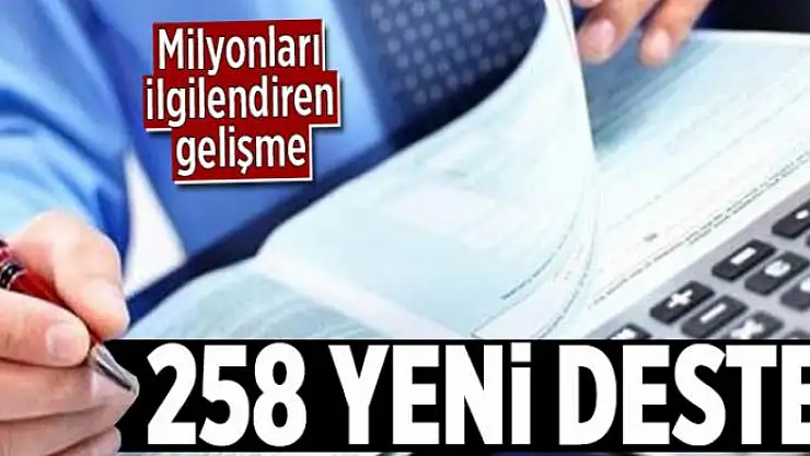 258 yeni destek  