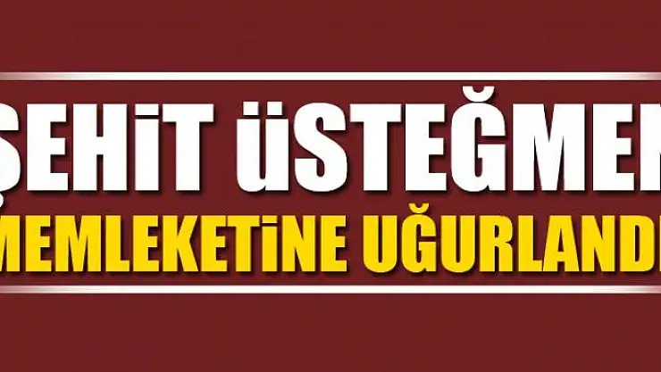 Şehit üsteğmen memleketine uğurlandı