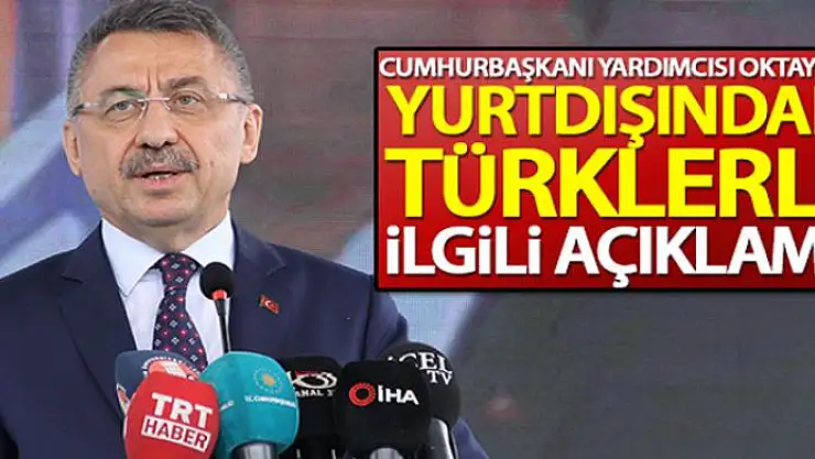 Cumhurbaşkanı Yardımcısı Fuat Oktay'dan yurtdışındaki Türklerle ilgili açıklama