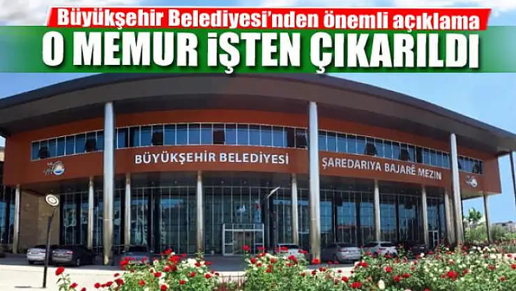 Büyükşehir'den önemli açıklama!