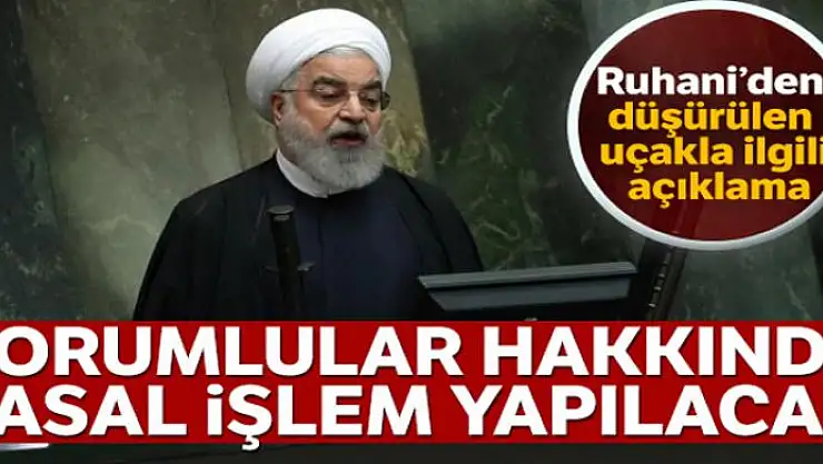 Ruhani'den düşürülen uçakla ilgili açıklama