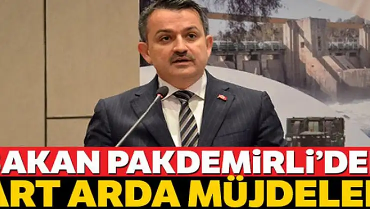 Bakan Pakdemirli'den art arda müjdeler