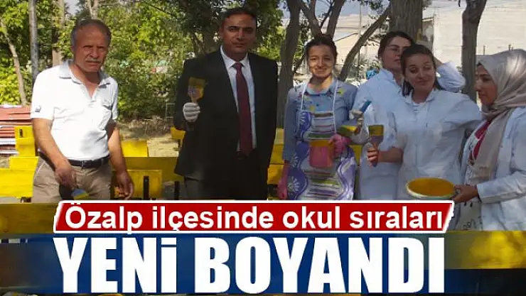 Özalp ilçesinde okul sıraları yeni boyandı