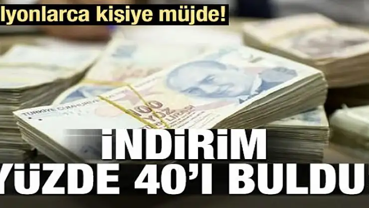 Milyonlarca kişiye müjde! İndirim yüzde 40'ı buldu