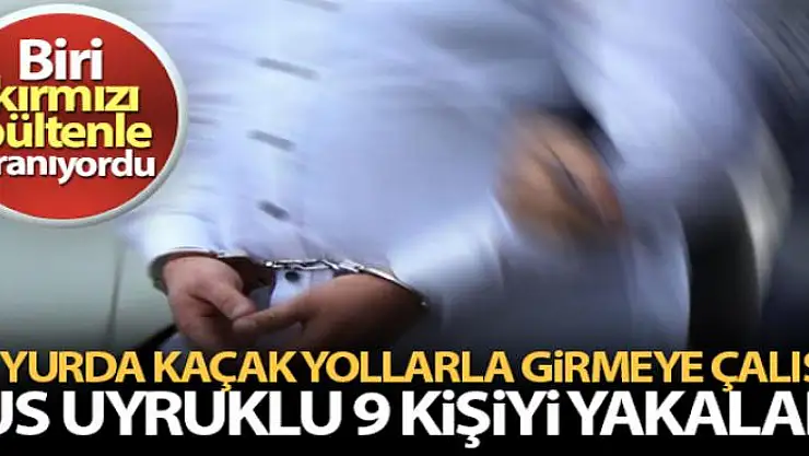 TSK yurda kaçak yollarla girmeye çalışan Rus uyruklu 9 kişiyi yakaladı