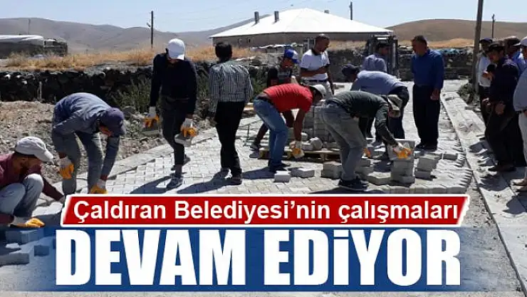 Çaldıran'da yol yapım çalışması