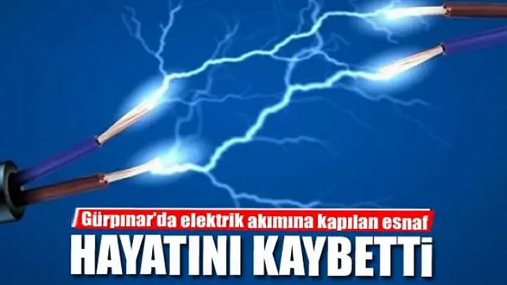Elektrik akımına kapılan esnaf hayatını kaybetti