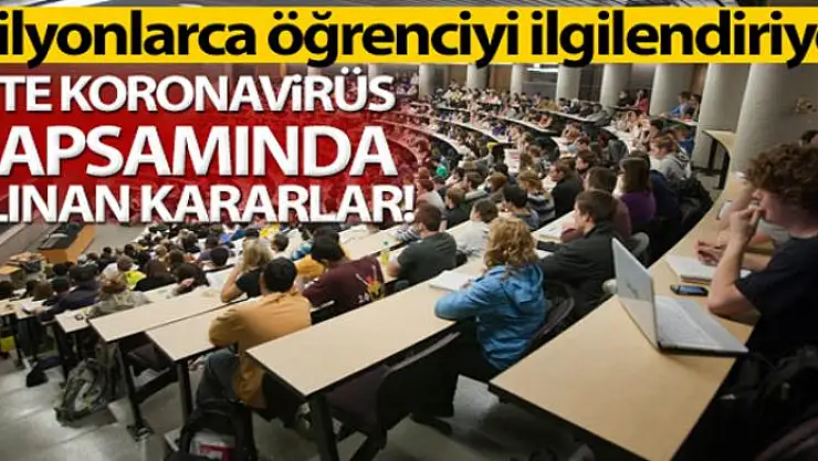 YÖK'ten koronavirüs tedbirleri