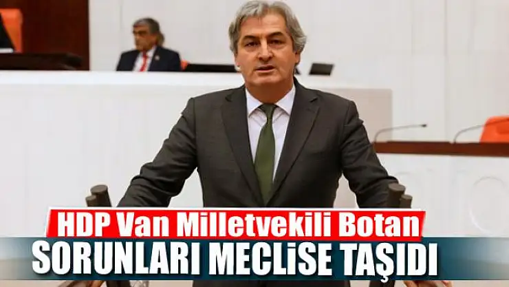 MİLETVEKİLİ BOTAN, VAN'IN SORUNLARINI MECLİSE TAŞIDI