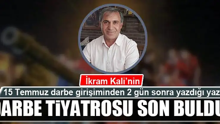 Darbe tiyatrosu son buldu