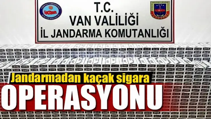 Jandarmadan kaçak sigara operasyonu