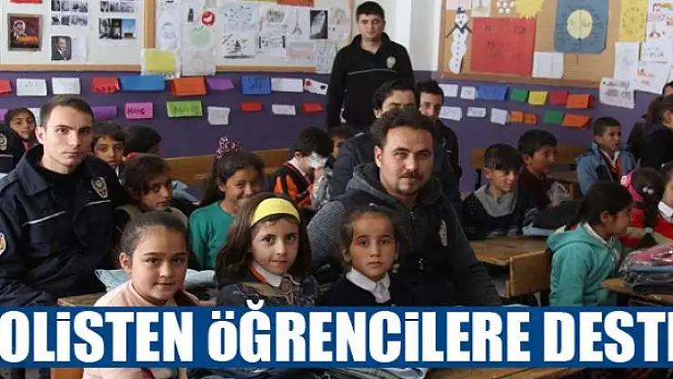 Polisten öğrencilere destek