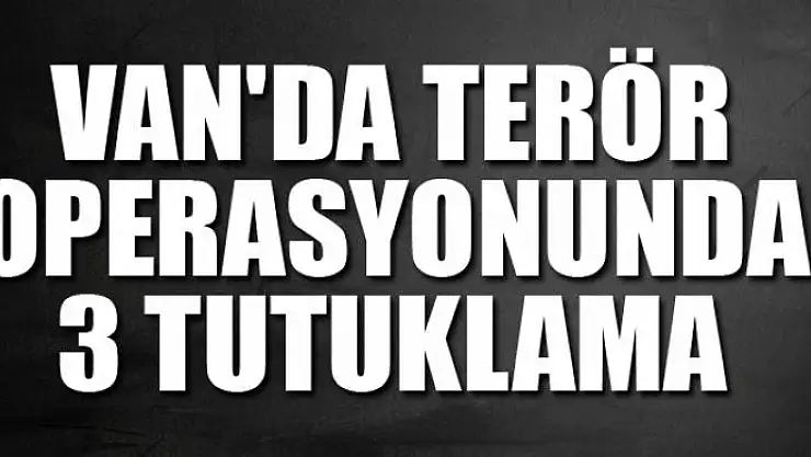 Van'da terör operasyonunda 3 tutuklama